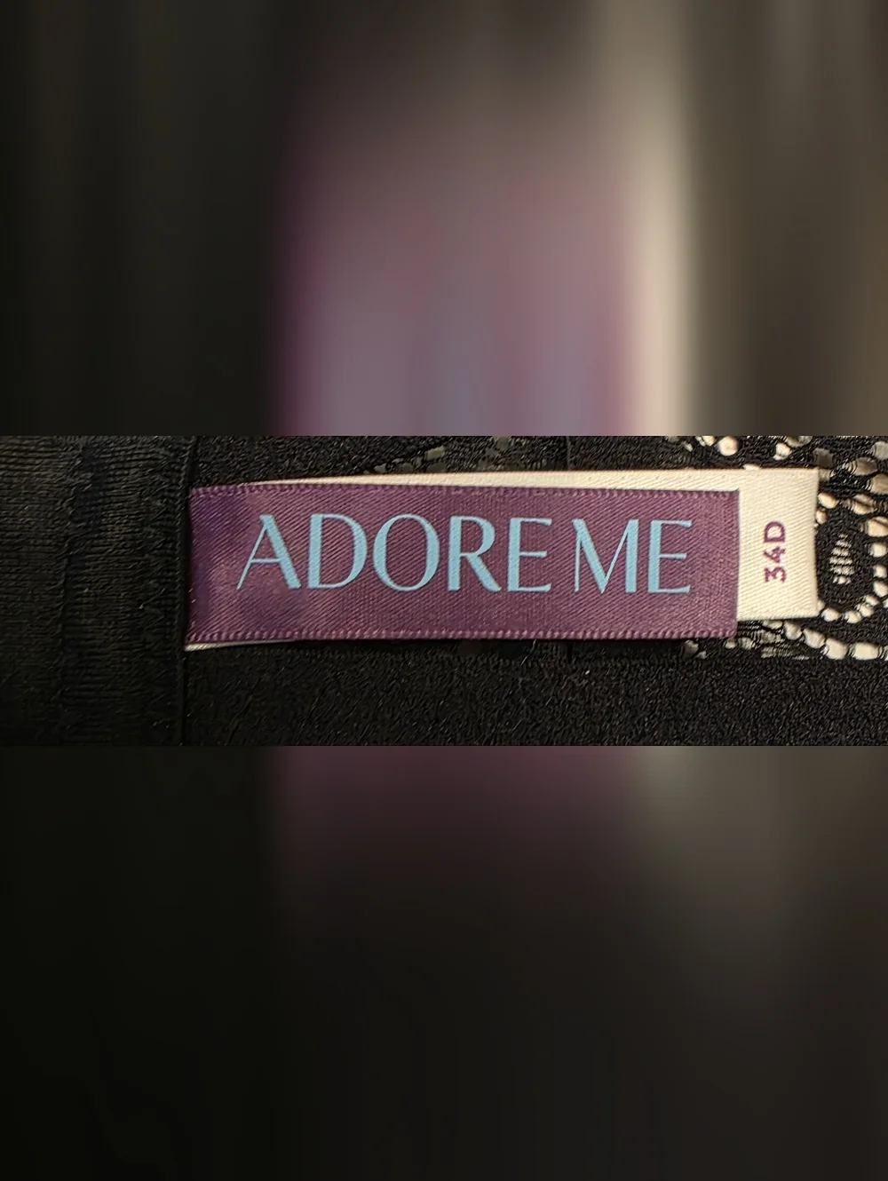 Adore Me 34D Lace Unlined Underwire Bra EUC Sexy Sheer Lingerie